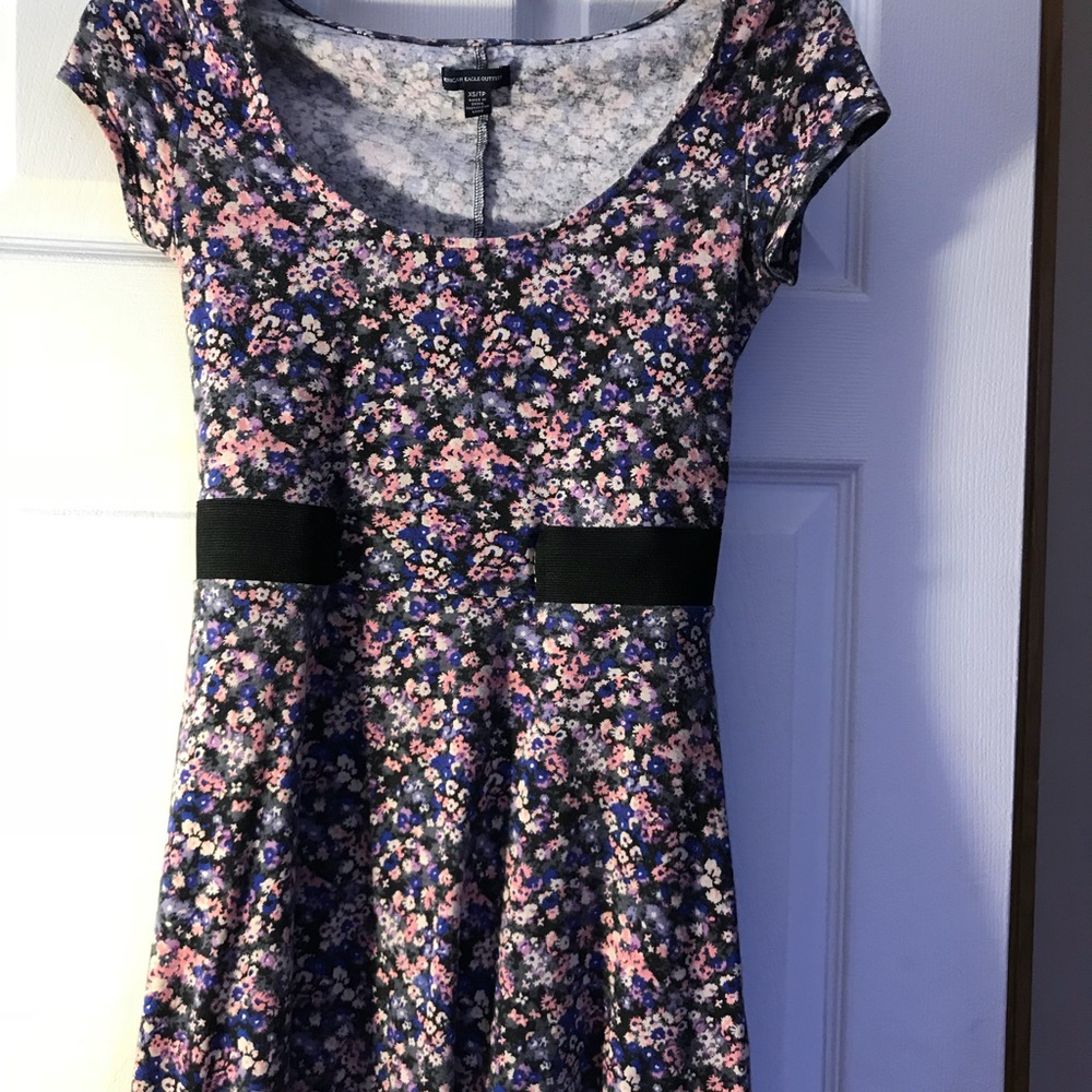 Flower print skater dress